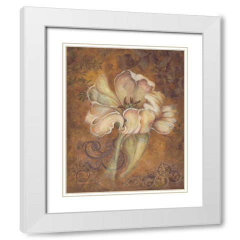 Study in Ecru I White Modern Wood Framed Art Print with Double Matting by Engman, Allyn