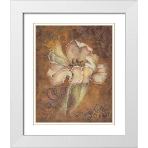 Study in Ecru I White Modern Wood Framed Art Print with Double Matting by Engman, Allyn