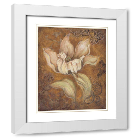 Study in Ecru II White Modern Wood Framed Art Print with Double Matting by Engman, Allyn
