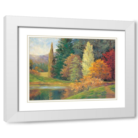 Natures Splendor II White Modern Wood Framed Art Print with Double Matting by Fermanis, Pamela