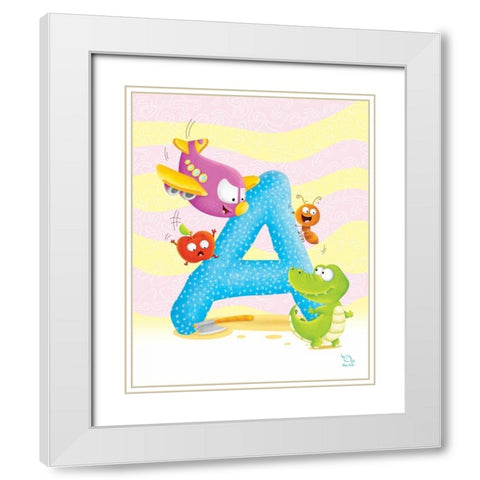 Angel A White Modern Wood Framed Art Print with Double Matting by Blue Fish