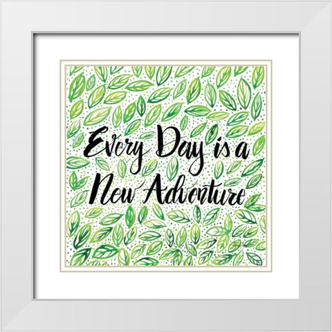 New Adventure White Modern Wood Framed Art Print with Double Matting by Frazer, Amy