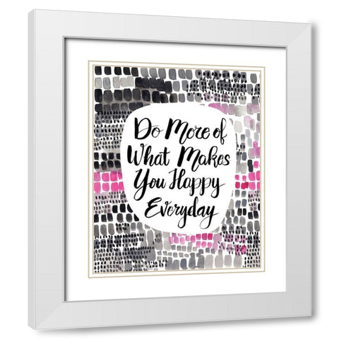 Do More White Modern Wood Framed Art Print with Double Matting by Frazer, Amy