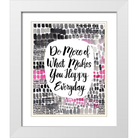 Do More White Modern Wood Framed Art Print with Double Matting by Frazer, Amy