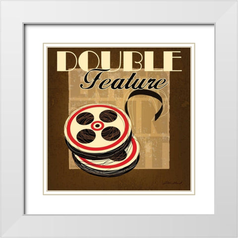 Double Feature White Modern Wood Framed Art Print with Double Matting by Gamel, Stacy
