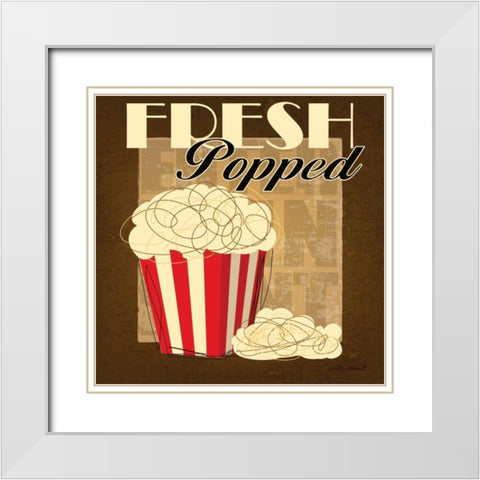 Fresh Popped White Modern Wood Framed Art Print with Double Matting by Gamel, Stacy