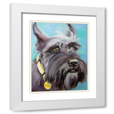 Hunter White Modern Wood Framed Art Print with Double Matting by Golubski, Becky
