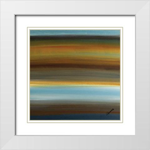 Destinos I White Modern Wood Framed Art Print with Double Matting by Guedez, Carmen
