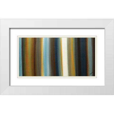 Destinos III White Modern Wood Framed Art Print with Double Matting by Guedez, Carmen