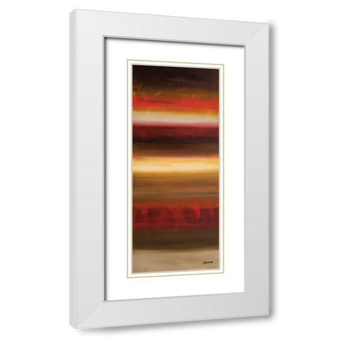Freedom Panel White Modern Wood Framed Art Print with Double Matting by Guedez, Carmen