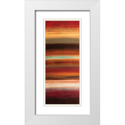 Serenidad Panel White Modern Wood Framed Art Print with Double Matting by Guedez, Carmen
