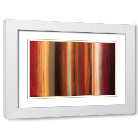 Serenidad White Modern Wood Framed Art Print with Double Matting by Guedez, Carmen