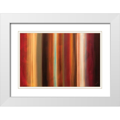 Serenidad White Modern Wood Framed Art Print with Double Matting by Guedez, Carmen