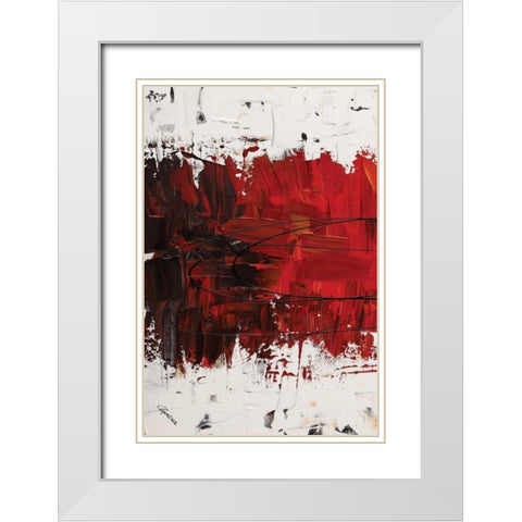 Crystal Clear II White Modern Wood Framed Art Print with Double Matting by Guedez, Carmen