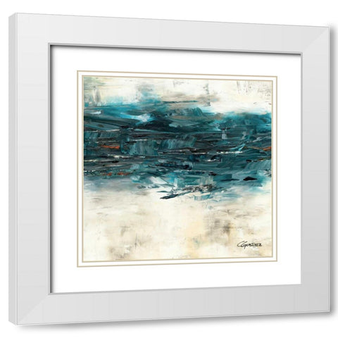 High Tide I White Modern Wood Framed Art Print with Double Matting by Guedez, Carmen