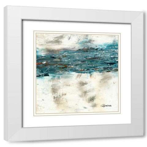 High Tide II White Modern Wood Framed Art Print with Double Matting by Guedez, Carmen