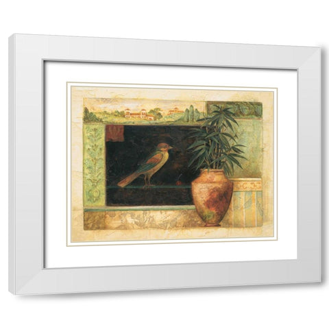 Annabelle White Modern Wood Framed Art Print with Double Matting by Gladding, Pamela