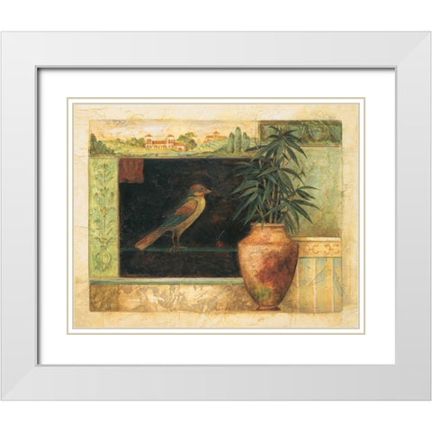 Annabelle White Modern Wood Framed Art Print with Double Matting by Gladding, Pamela