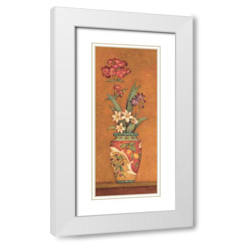 Pavan II White Modern Wood Framed Art Print with Double Matting by Gladding, Pamela