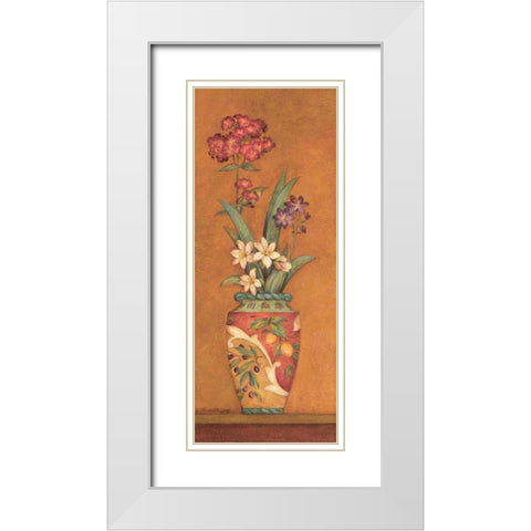 Pavan II White Modern Wood Framed Art Print with Double Matting by Gladding, Pamela