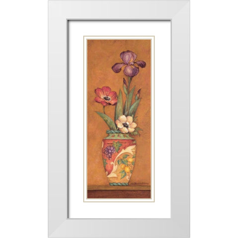Pavan III White Modern Wood Framed Art Print with Double Matting by Gladding, Pamela
