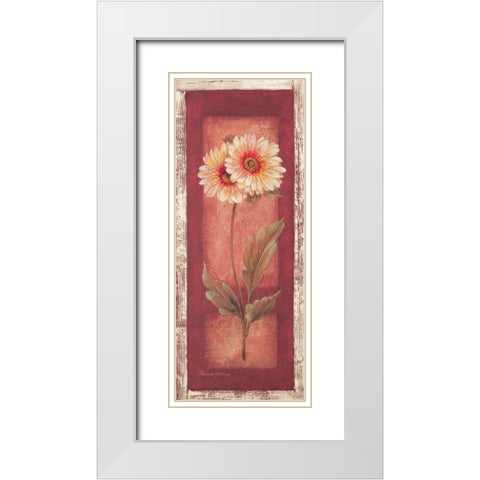 Red Door Gaillardia White Modern Wood Framed Art Print with Double Matting by Gladding, Pamela
