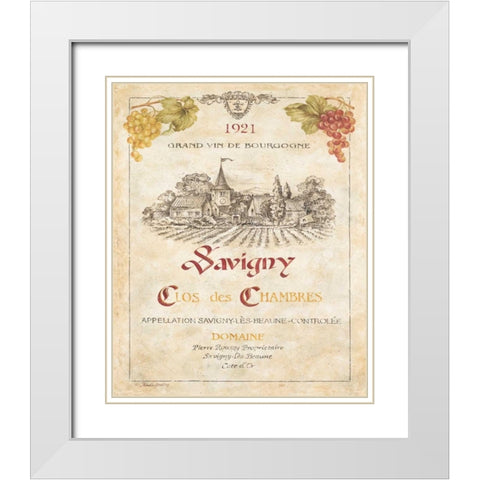 Savigny White Modern Wood Framed Art Print with Double Matting by Gladding, Pamela