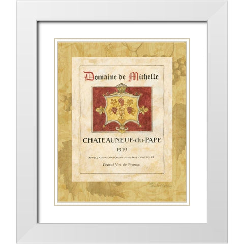 Vin I White Modern Wood Framed Art Print with Double Matting by Gladding, Pamela