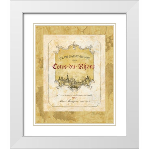 Vin II White Modern Wood Framed Art Print with Double Matting by Gladding, Pamela