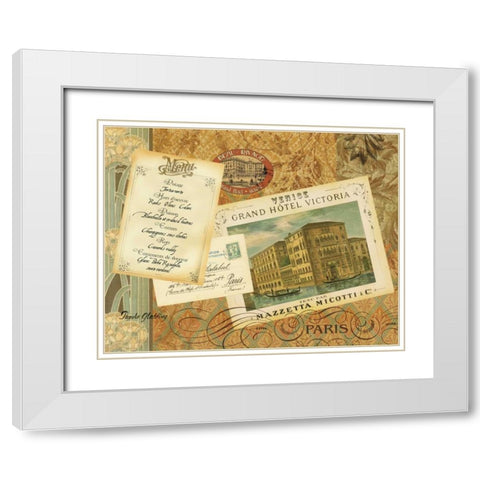 Grand Hotel Paris White Modern Wood Framed Art Print with Double Matting by Gladding, Pamela