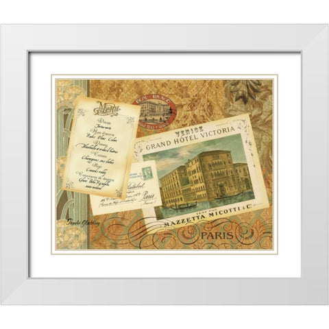 Grand Hotel Paris White Modern Wood Framed Art Print with Double Matting by Gladding, Pamela