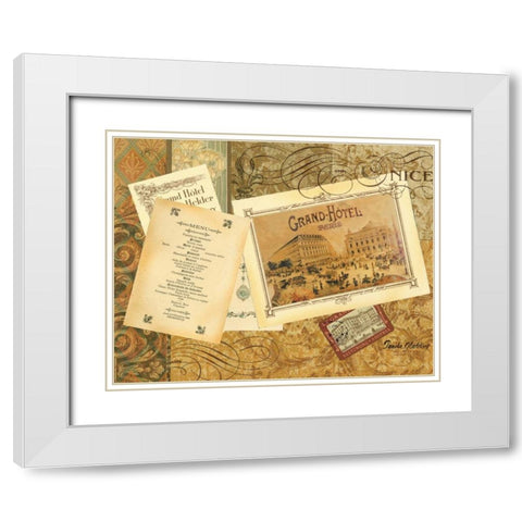 Grand Hotel Nice White Modern Wood Framed Art Print with Double Matting by Gladding, Pamela