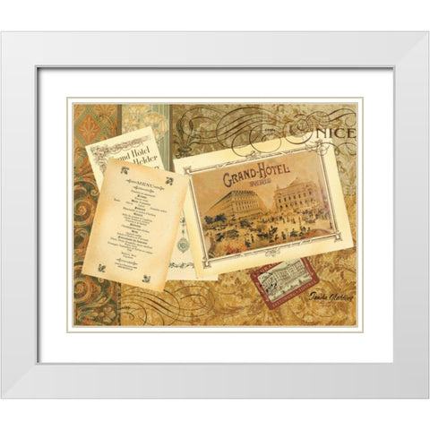 Grand Hotel Nice White Modern Wood Framed Art Print with Double Matting by Gladding, Pamela