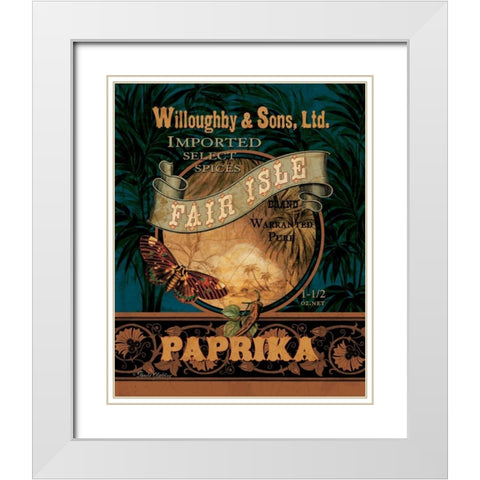 Paprika White Modern Wood Framed Art Print with Double Matting by Gladding, Pamela