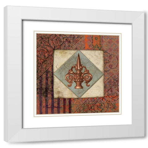 Gray Archivae White Modern Wood Framed Art Print with Double Matting by Gladding, Pamela