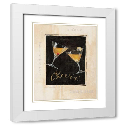 Cheers! I White Modern Wood Framed Art Print with Double Matting by Gladding, Pamela