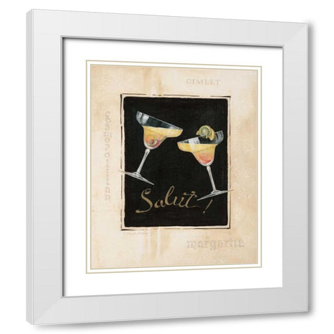 Cheers! IV White Modern Wood Framed Art Print with Double Matting by Gladding, Pamela