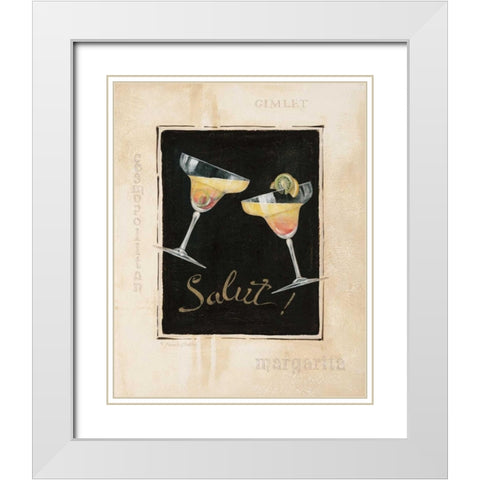 Cheers! IV White Modern Wood Framed Art Print with Double Matting by Gladding, Pamela