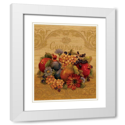 Compagna White Modern Wood Framed Art Print with Double Matting by Gladding, Pamela
