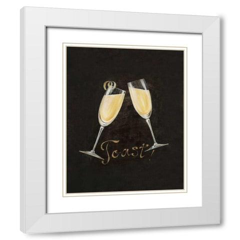 Cheers! II White Modern Wood Framed Art Print with Double Matting by Gladding, Pamela