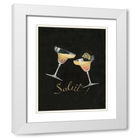 Cheers! IV White Modern Wood Framed Art Print with Double Matting by Gladding, Pamela