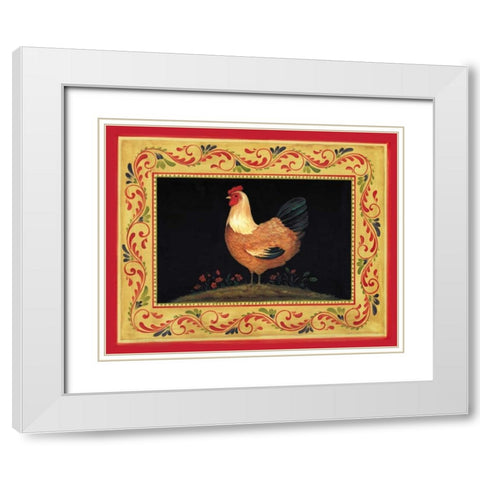Francesca White Modern Wood Framed Art Print with Double Matting by Gladding, Pamela