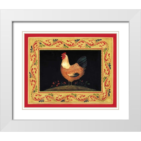 Francesca White Modern Wood Framed Art Print with Double Matting by Gladding, Pamela
