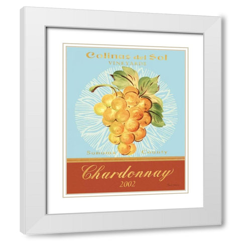 Chardonnay White Modern Wood Framed Art Print with Double Matting by Gladding, Pamela