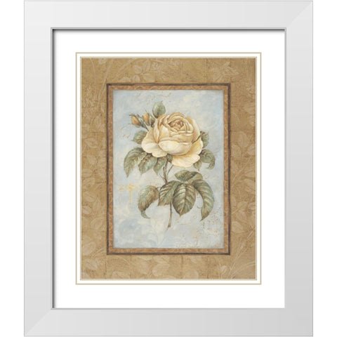 Junes Promise I White Modern Wood Framed Art Print with Double Matting by Gladding, Pamela