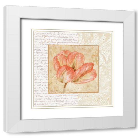 Le Jardin I White Modern Wood Framed Art Print with Double Matting by Gladding, Pamela