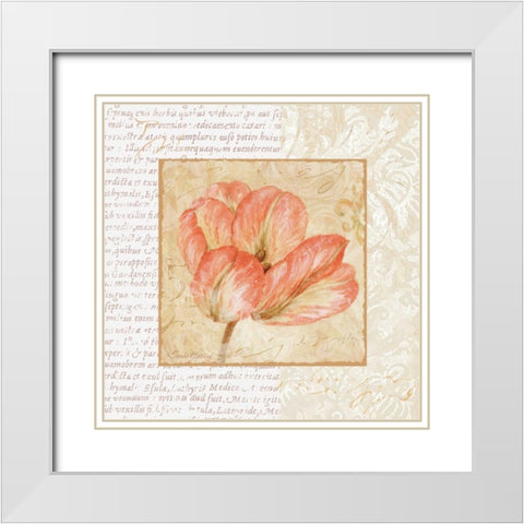 Le Jardin I White Modern Wood Framed Art Print with Double Matting by Gladding, Pamela