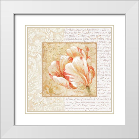Le Jardin IV White Modern Wood Framed Art Print with Double Matting by Gladding, Pamela