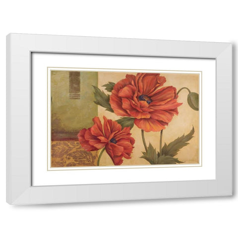 Memories of Sienna I White Modern Wood Framed Art Print with Double Matting by Gladding, Pamela