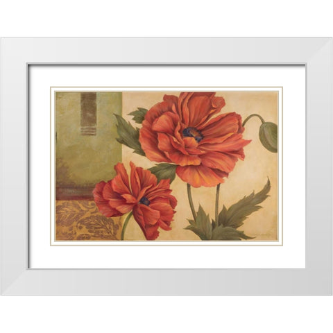 Memories of Sienna I White Modern Wood Framed Art Print with Double Matting by Gladding, Pamela